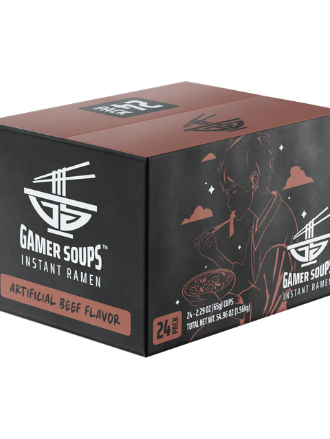 Gamersupps Gamer Soups Instant Noodles - Beef (24 Cup Box) Best Buy