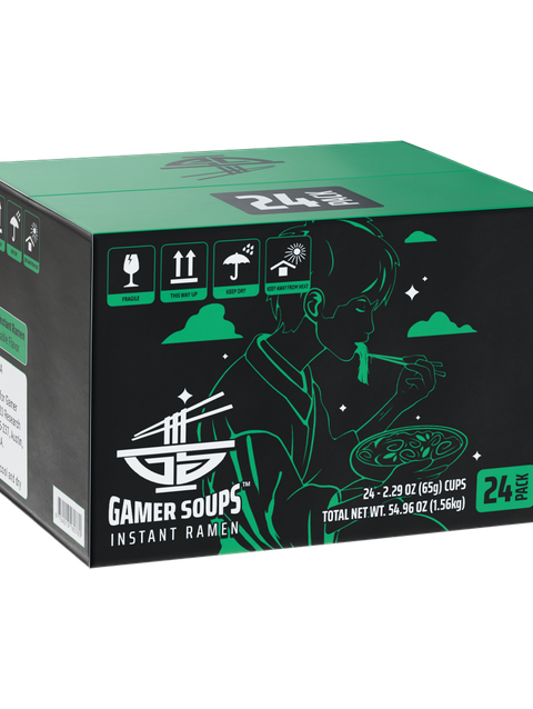 Gamersupps Gamer Soups Instant Noodles - Vegetable (24 Cup Box) Best Seller